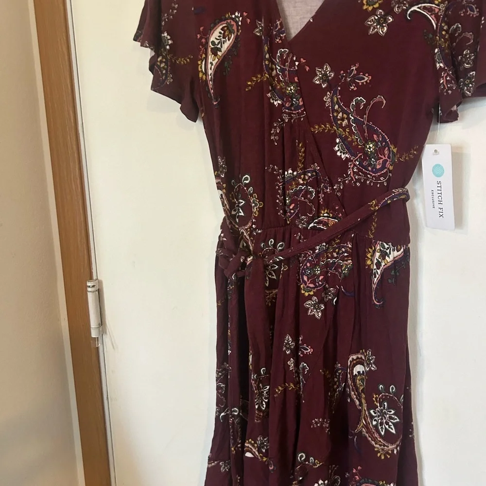 Stitch Fix Exclusive Large Nine Britton Floral Paisley Wrap Dress